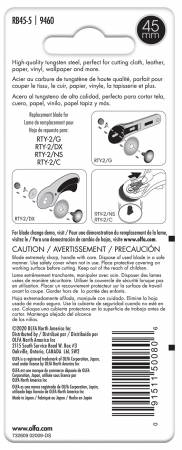 OLFA 45mm Rotary Blade (RB45-5) (5pck)