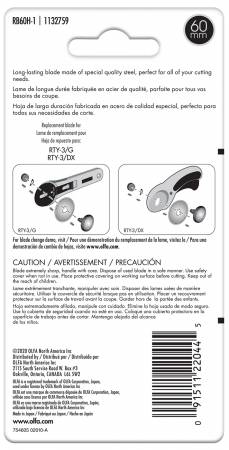 OLFA 60mm Endurance Rotary Replacement Blade (RB60H-1)