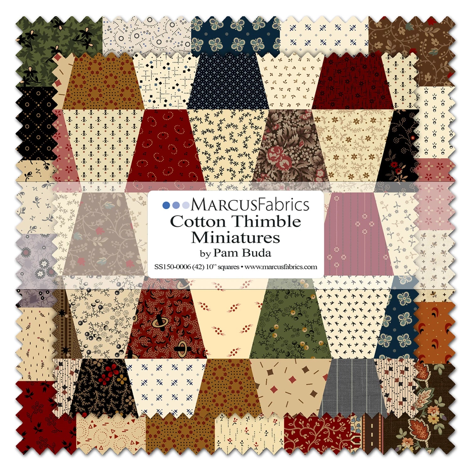 Cotton Thimble Miniatures by Pam Buda Collection | 10in Squares - 42pcs (SS150-0006)