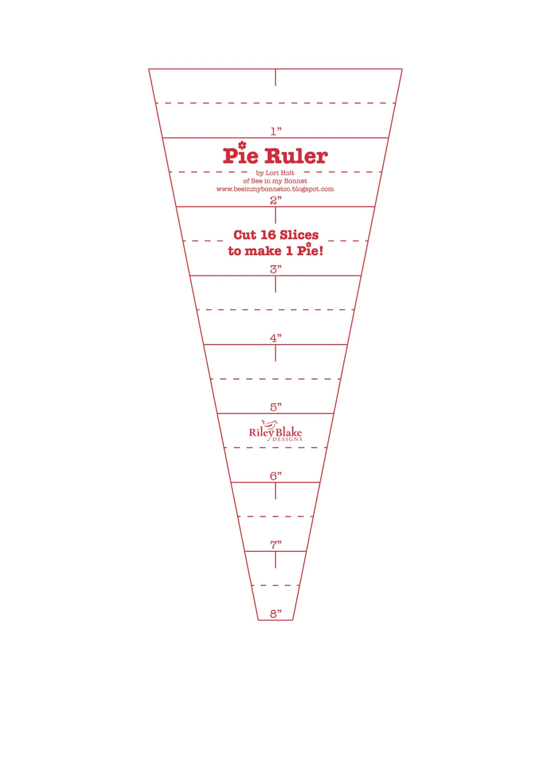 Lori Holt Pie Ruler 22-1/2 Degree (ST-4815)