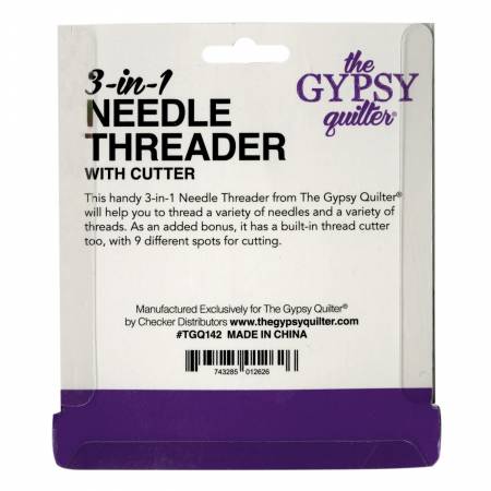 The Gypsy Quilter - 3 In 1 Needle Threader with Cutter