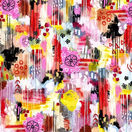 Dripping Graffiti Urban Ink 108” Cotton (URBW6245-MU) - Sold in UNITS of 1/4 metre