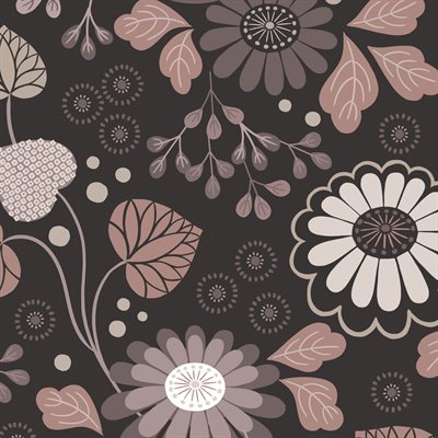 Floral On Dark Earth by Lewis & Irene  108” Cotton (W14) - Sold in UNITS of 1/4 metre