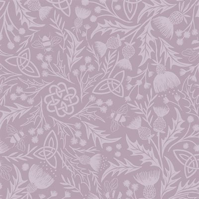 Mono Thistle Light Lavender by Lewis & Irene  108” Cotton (W17) - Sold in UNITS of 1/4 metre