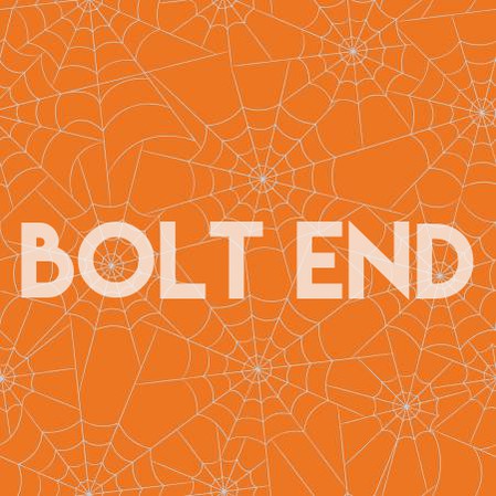 BOLT END Bad To The Bone Spiderwebs Orange 1m x 108" Cotton