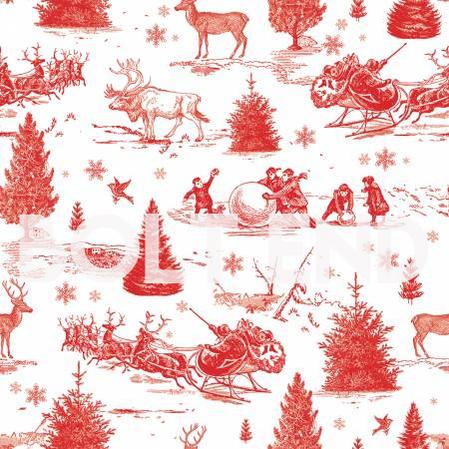 BOLT END White Peace on Earth Christmas Scene 65”x 108