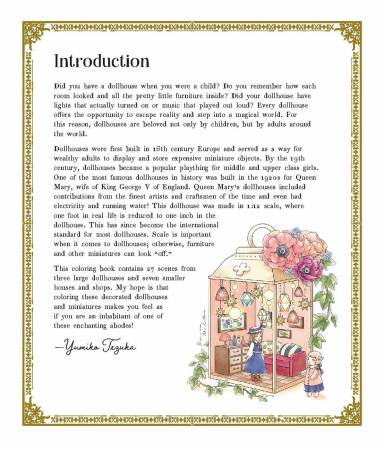 "Antique Dollhouse" Colouring Book