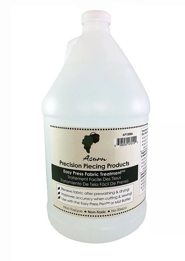 Acorn Precision Piecing Products Easy Press Fabric Treatment - 1 Gallon/3.8 Liters (AP10086) - Maple Leaf Quilting Company Ltd.