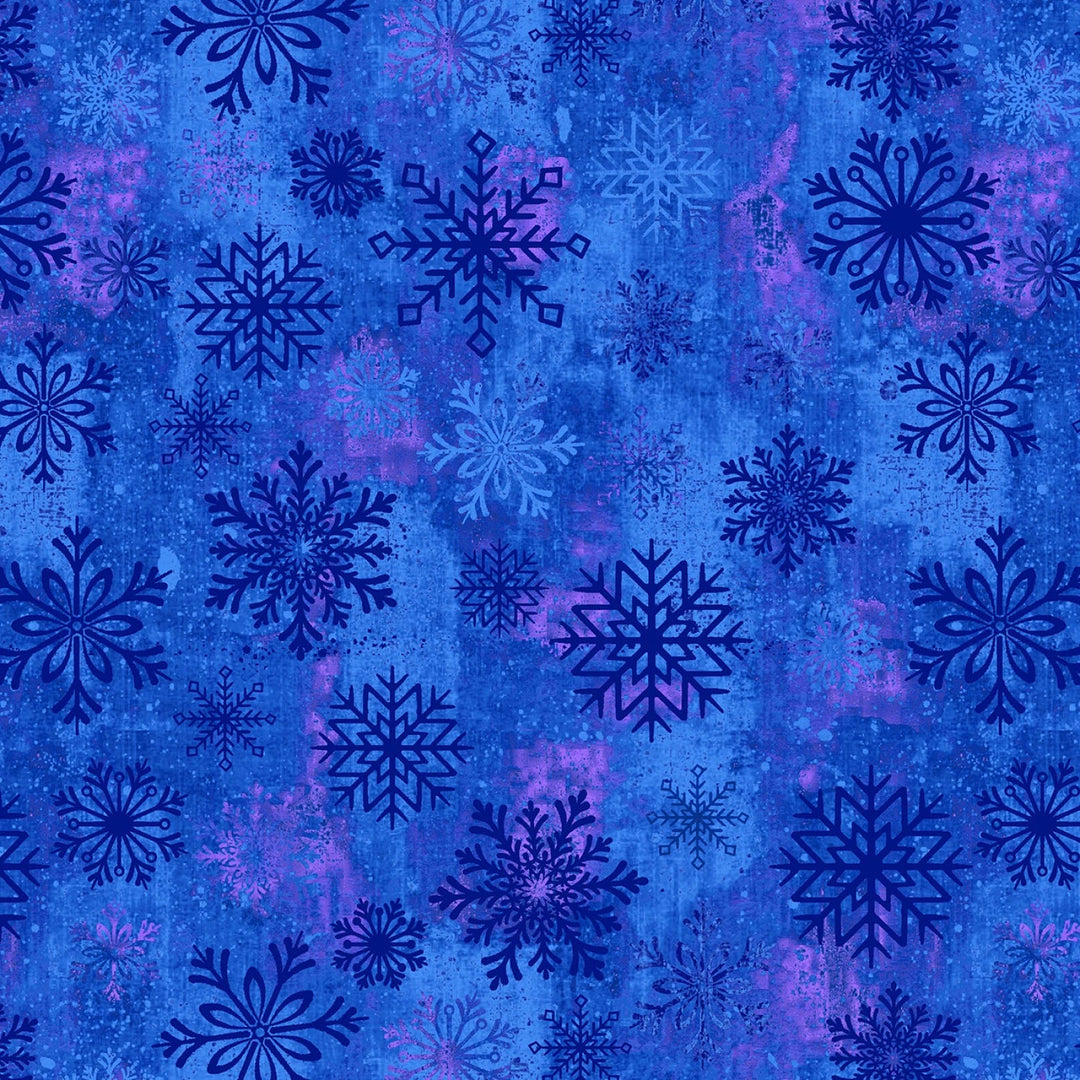 Admiral Snowflake Toss | 108” Cotton (8398S - 77) - Sold in UNITS of 1/4 metre - Maple Leaf Quilting Company Ltd.