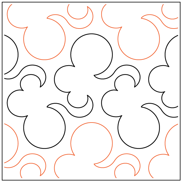 Airy Clouds – 6.5” Paper Pantograph - Maple Leaf Quilting Company Ltd.