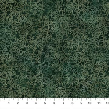 Altitude - Cedar Sprigs Dk Green | 44" Cotton - Maple Leaf Quilting Company Ltd.