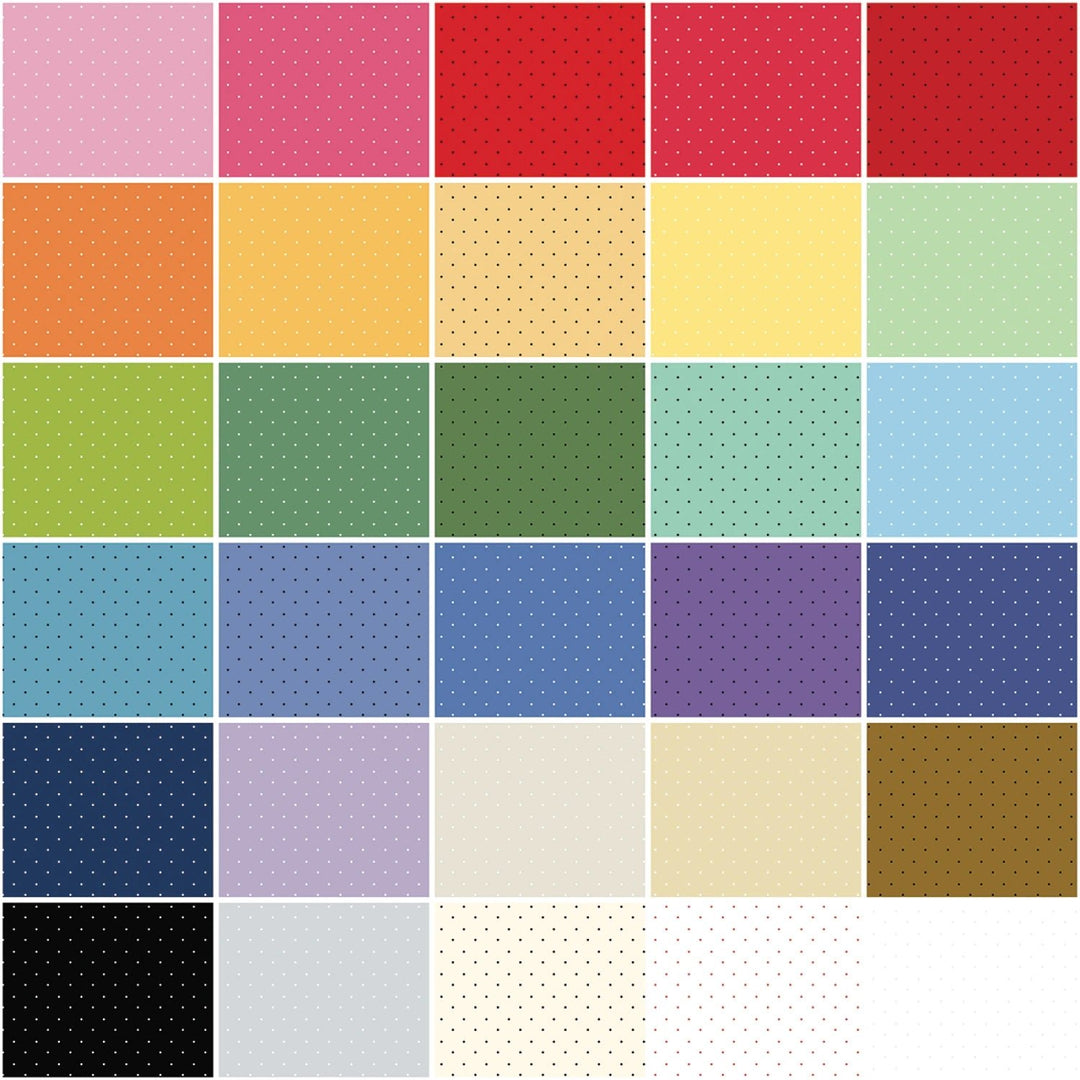 American Jane Pindots by American Jane Collection | 1 Yard Bundle - 30 pcs (1YD - 840 - 30) - Maple Leaf Quilting Company Ltd.