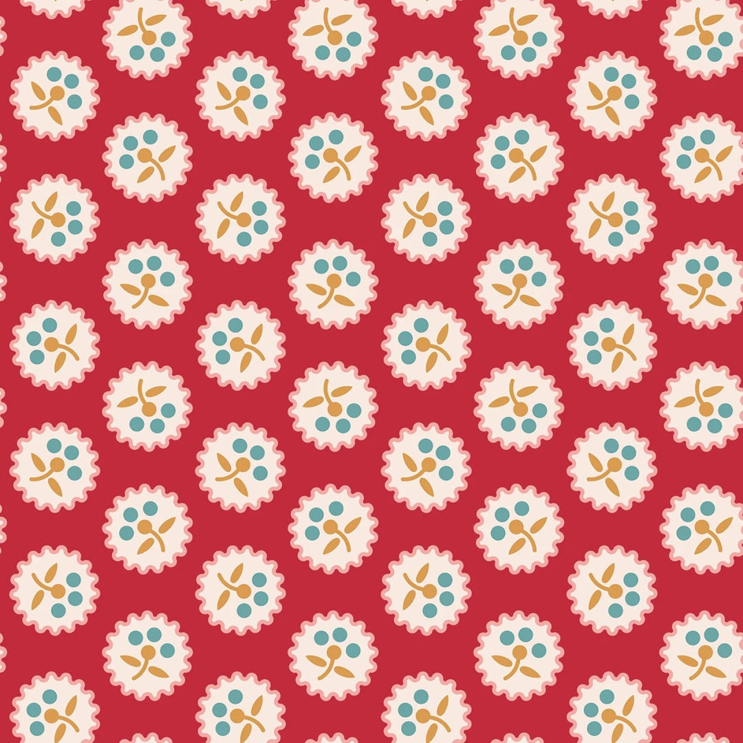 Americana by Lori Holt Collection - Betsy Berry | 108” Cotton (WB16103R - BERRY) - Sold in UNITS of 1/4 metre - Maple Leaf Quilting Company Ltd.