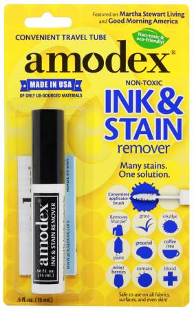 Amodex Ink & Stain Remover Travel Tube (AM10021DB) - Maple Leaf Quilting Company Ltd.