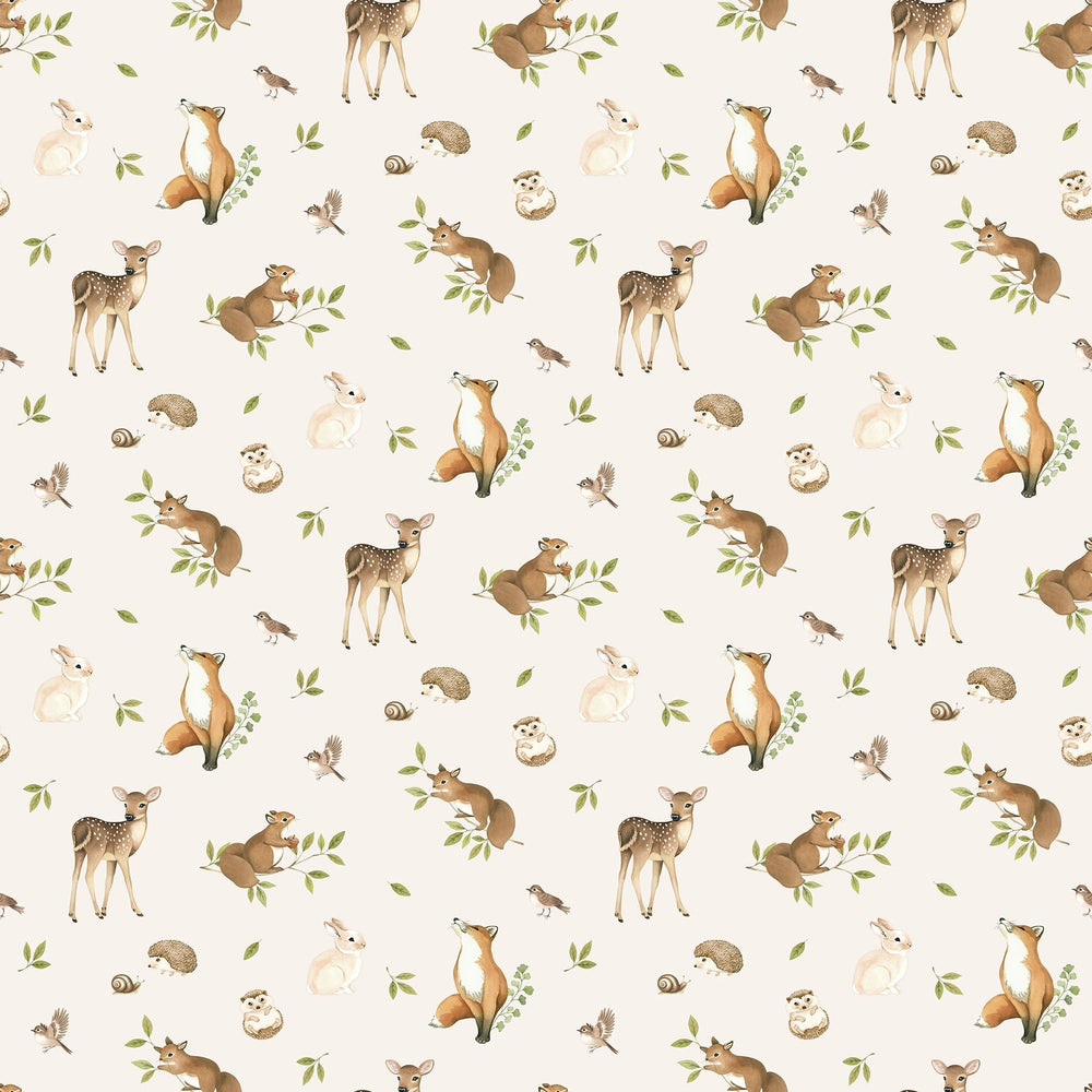 Animals Cream Woodland Heart by Deborah Edwards & Kathryn Christenson | 44” - (DP28722 - 11) – Sold in UNITS of ¼ metre - Maple Leaf Quilting Company Ltd.