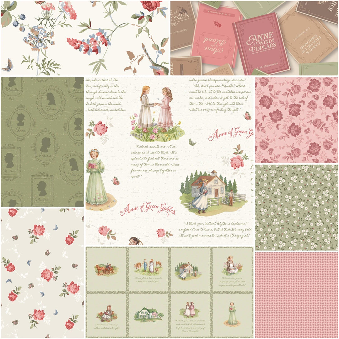 Anne of Green Gables | 1 Yard Bundle Cream - 9pcs (1YD - 16120C - 9) - Maple Leaf Quilting Company Ltd.