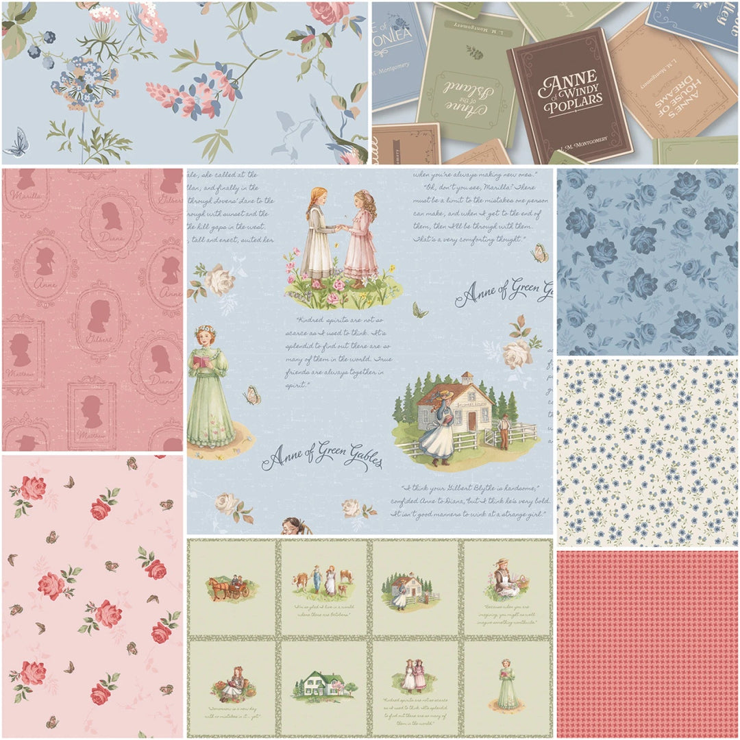Anne of Green Gables | 1 Yard Bundle Sky - 9pcs (1YD - 16120SK - 9) - Maple Leaf Quilting Company Ltd.