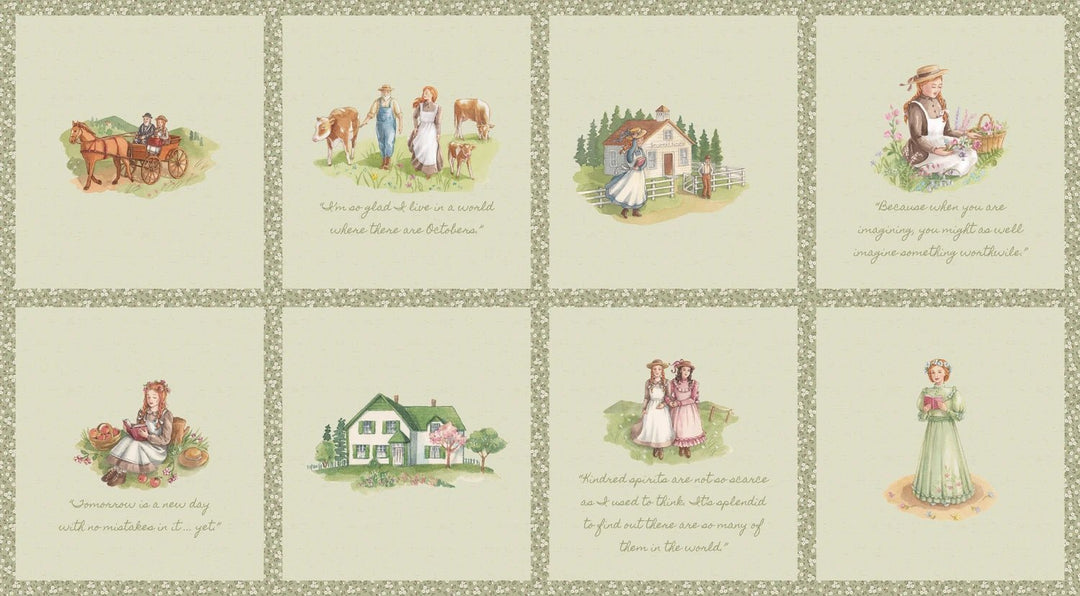 Anne of Green Gables Digitally Printed Panel - 24in x 43in (PD16128R - PANEL) - Maple Leaf Quilting Company Ltd.