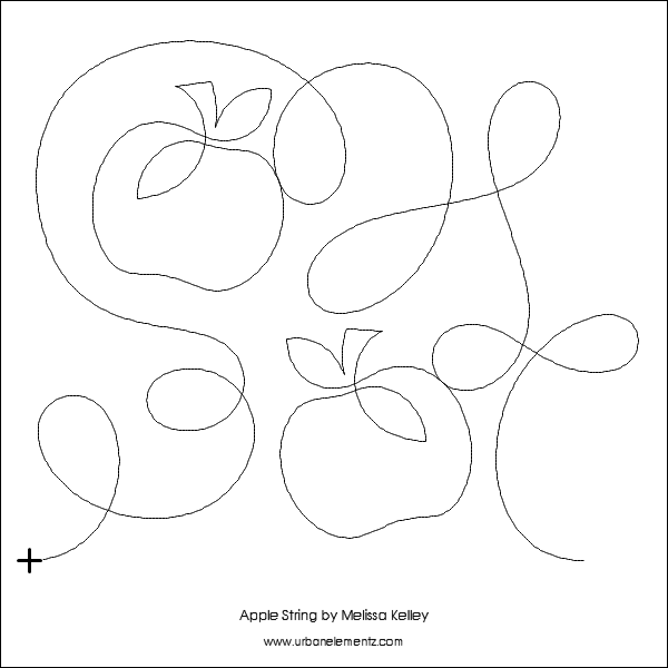 Apple Stringtemplate Apple String – 9” Paper Pantograph - Maple Leaf Quilting Company Ltd ...