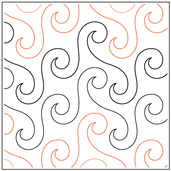 Aunt Martha's Swirl - 5.5" Paper Pantograph - Maple Leaf Quilting Company Ltd.