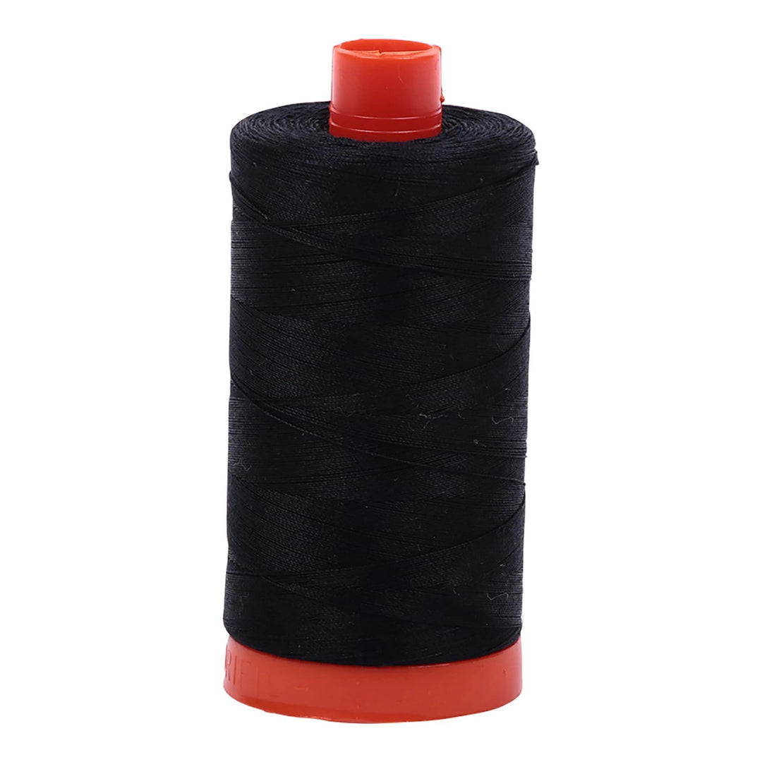 Aurifil Mako 50 wt Cotton 1300m (1422yds) | Black - Maple Leaf Quilting Company Ltd.