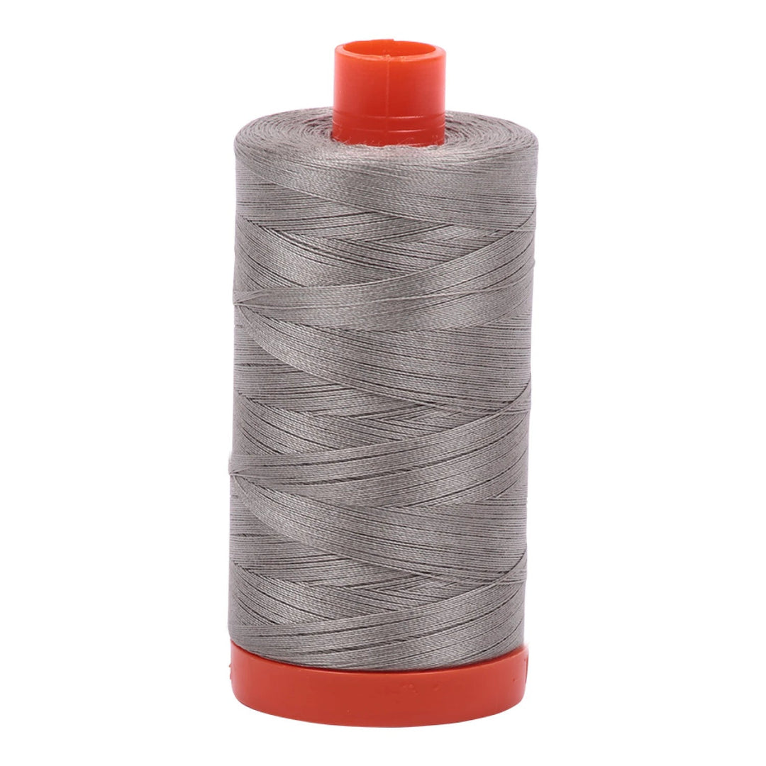 Aurifil Mako 50 wt Cotton 1300m (1422yds) | Earl Gray - Maple Leaf Quilting Company Ltd.