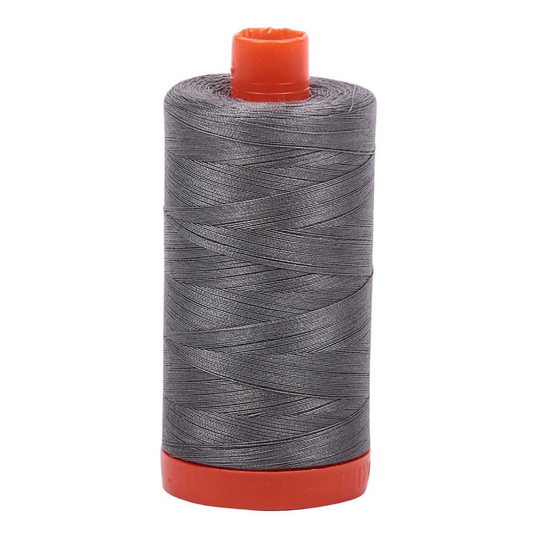 Aurifil Mako 50 wt Cotton 1300m (1422yds) | Grey Smoke - Maple Leaf Quilting Company Ltd.