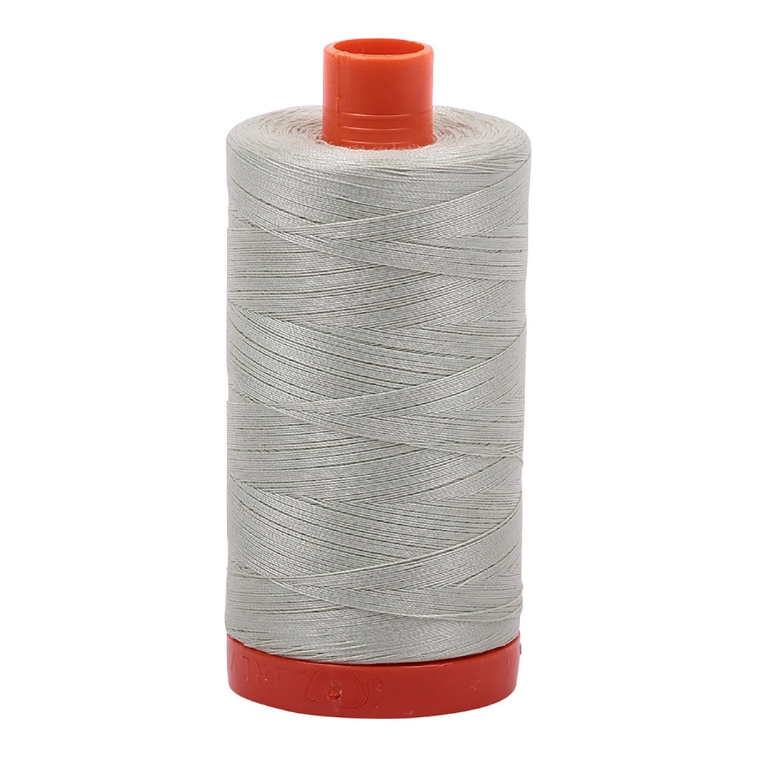 Aurifil Mako 50 wt Cotton 1300m (1422yds) | Light Grey Green - Maple Leaf Quilting Company Ltd.
