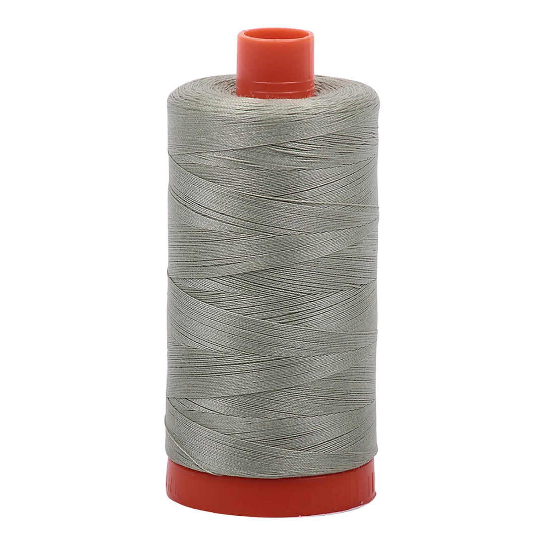 Aurifil Mako 50 wt Cotton 1300m (1422yds) | Light Laurel Green - Maple Leaf Quilting Company Ltd.