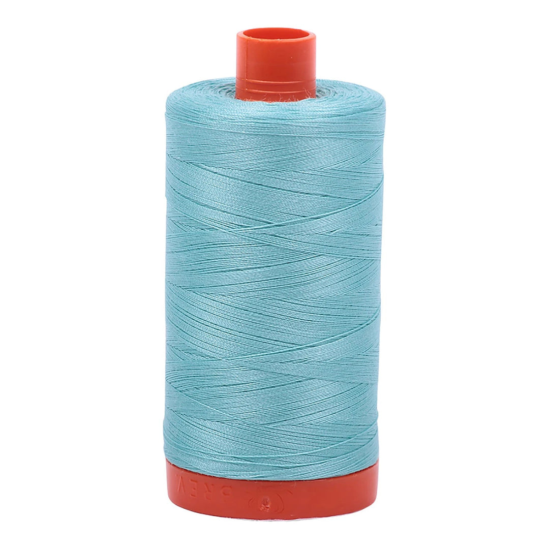Aurifil Mako 50 wt Cotton 1300m (1422yds) | Light Turquoise - Maple Leaf Quilting Company Ltd.