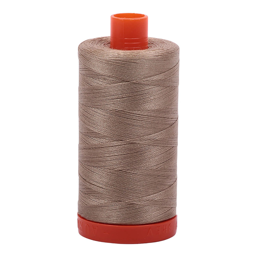 Aurifil Mako 50 wt Cotton 1300m (1422yds) | Linen - Maple Leaf Quilting Company Ltd.