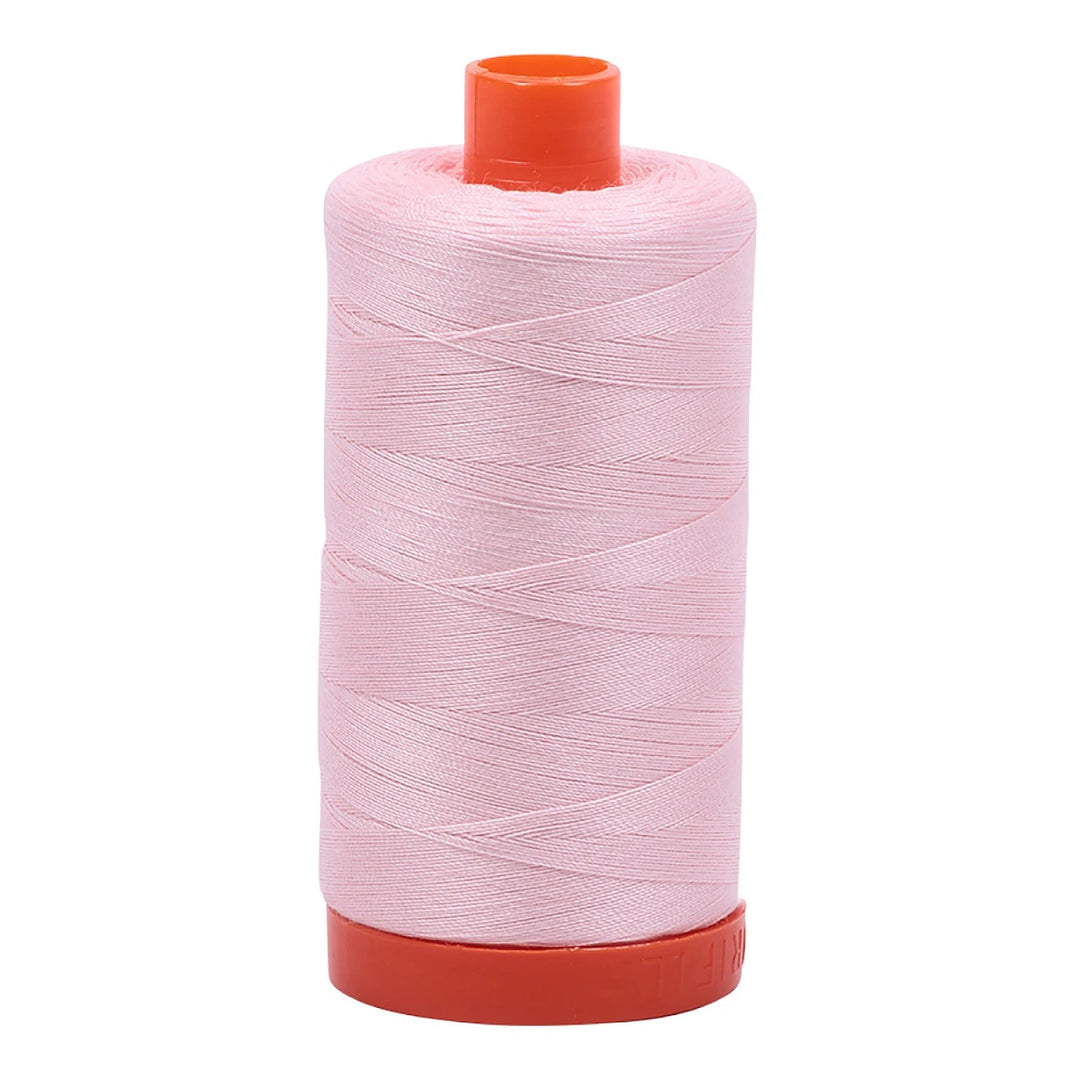 Aurifil Mako 50 wt Cotton 1300m (1422yds) | Pale Pink - Maple Leaf Quilting Company Ltd.