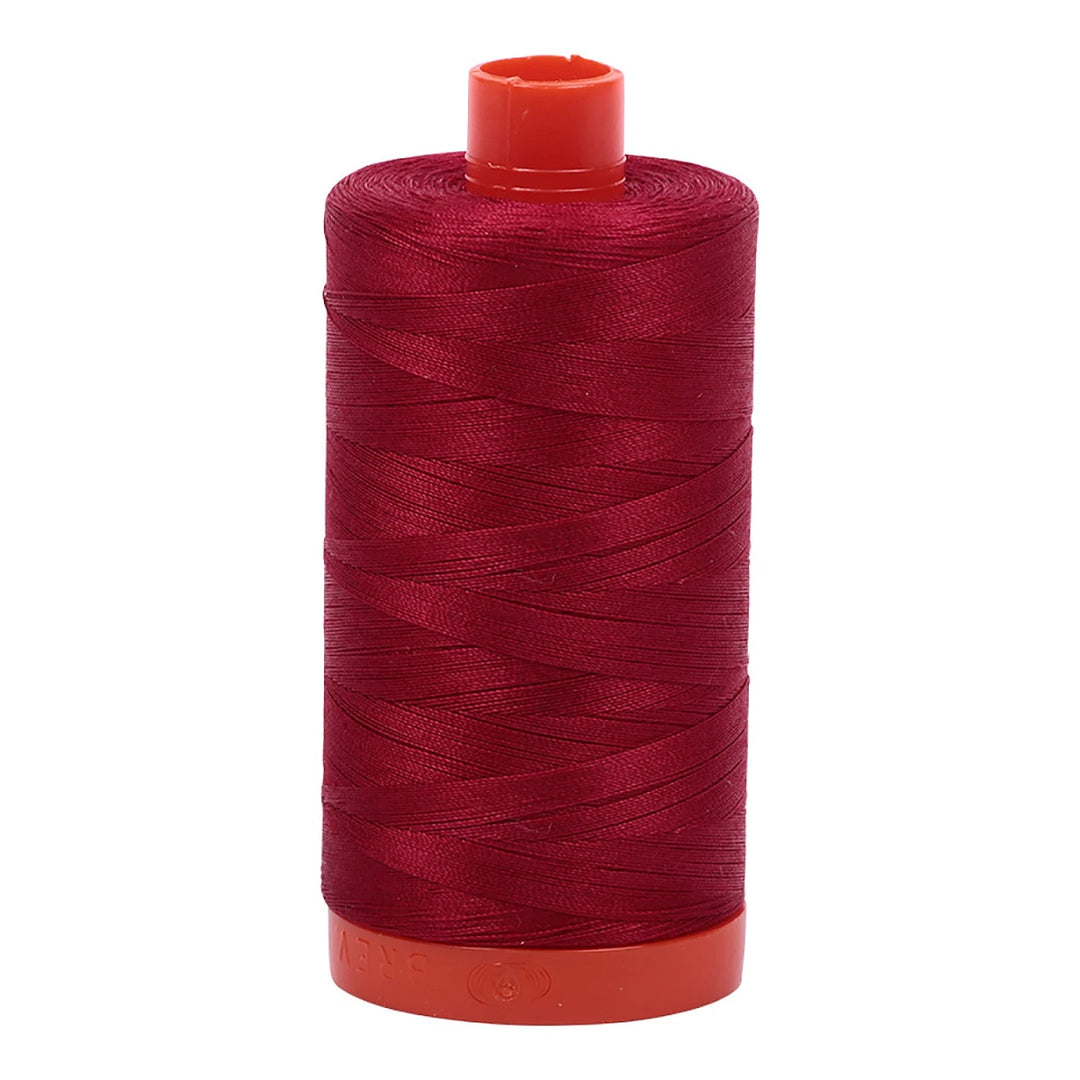 Aurifil Mako 50 wt Cotton 1300m (1422yds) | Red Wine - Maple Leaf Quilting Company Ltd.