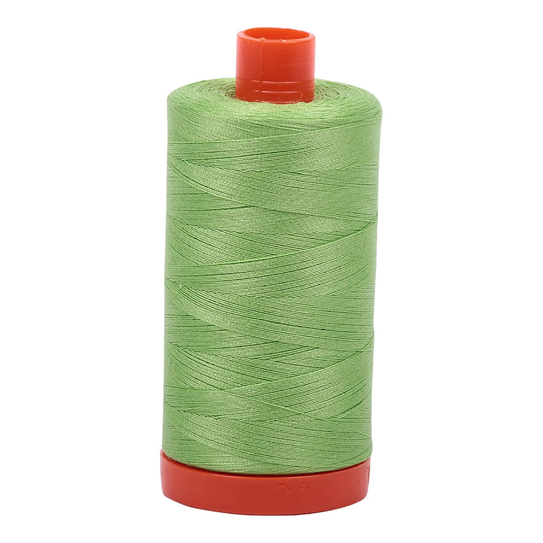 Aurifil Mako 50 wt Cotton 1300m (1422yds) | Shining Green - Maple Leaf Quilting Company Ltd.