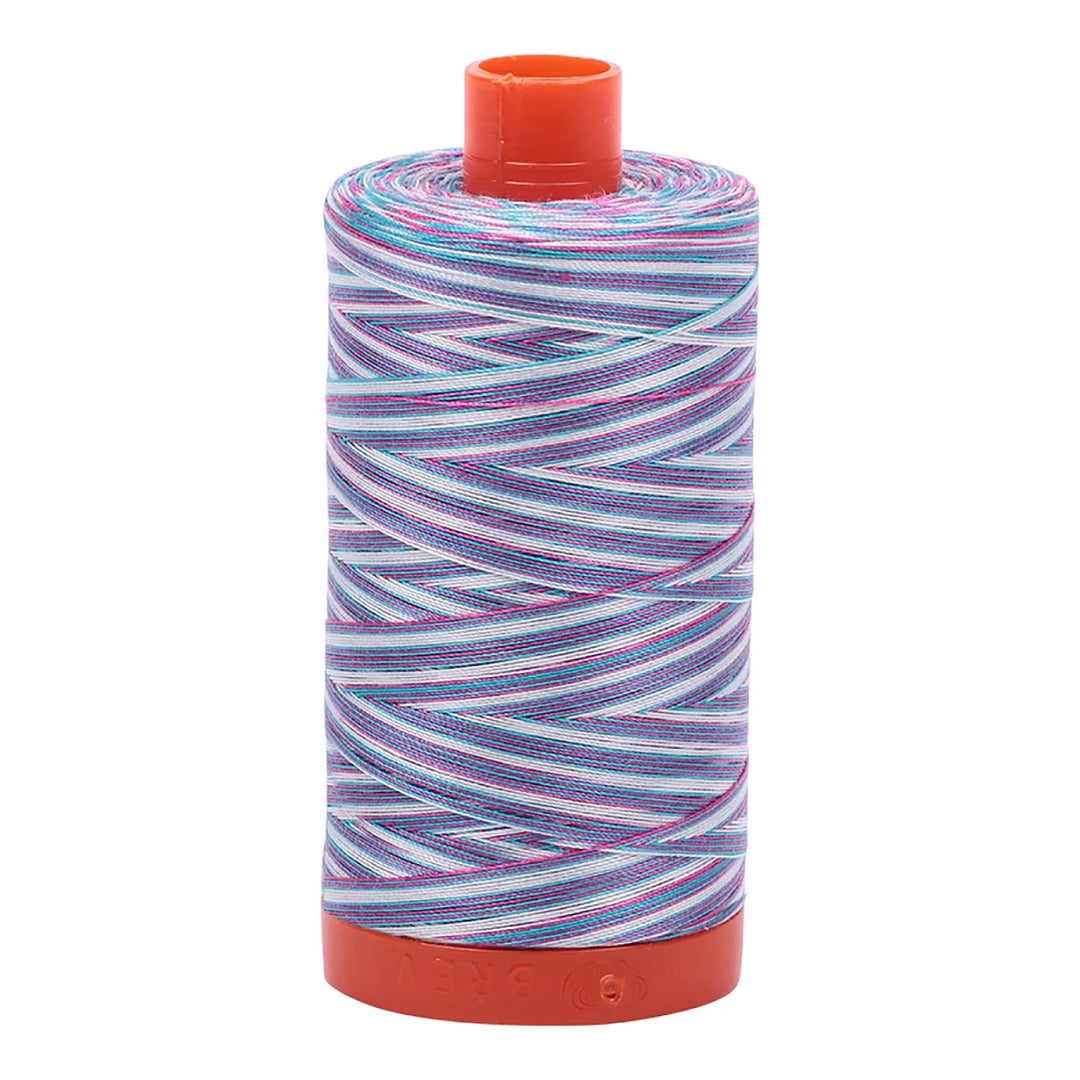 Aurifil Mako 50 wt Cotton 1300m (1422yds) | Variegated Berrylicious - Maple Leaf Quilting Company Ltd.
