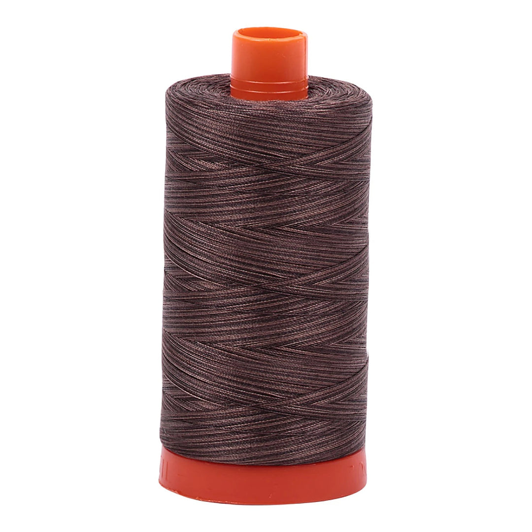 Aurifil Mako 50 wt Cotton 1300m (1422yds) | Variegated Mocha Mousse - Maple Leaf Quilting Company Ltd.