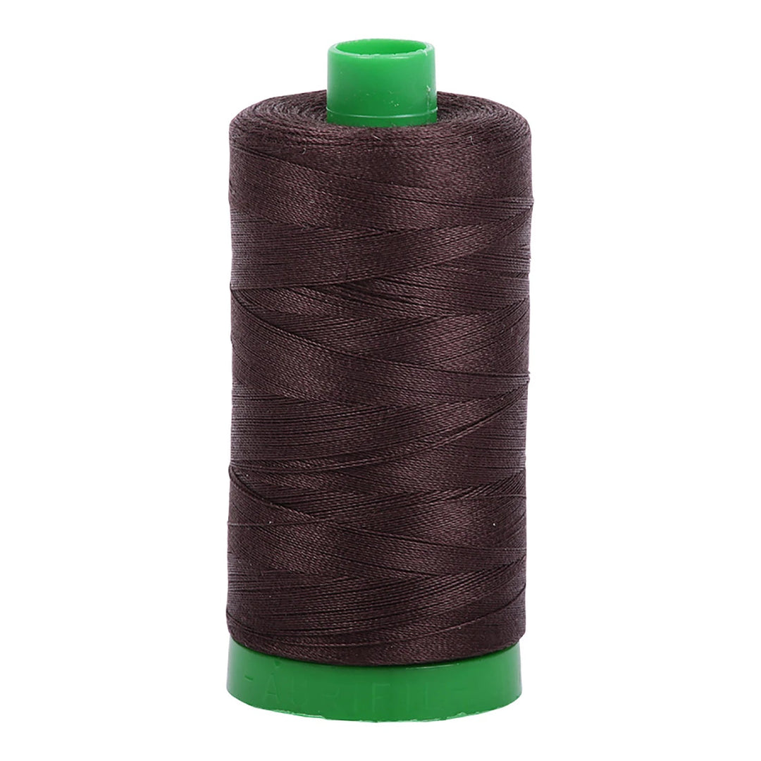 Aurifil Mako 50 wt Cotton 1300m (1422yds) | Very Dark Bark - Maple Leaf Quilting Company Ltd.