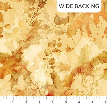 Autumn Breeze Ochre 108" Cotton (B28058 - 52) - Sold in UNITS of ¼ metre - Maple Leaf Quilting Company Ltd.