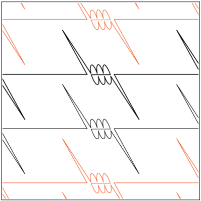Barbed Wire – 8” Paper Pantograph - Maple Leaf Quilting Company Ltd.