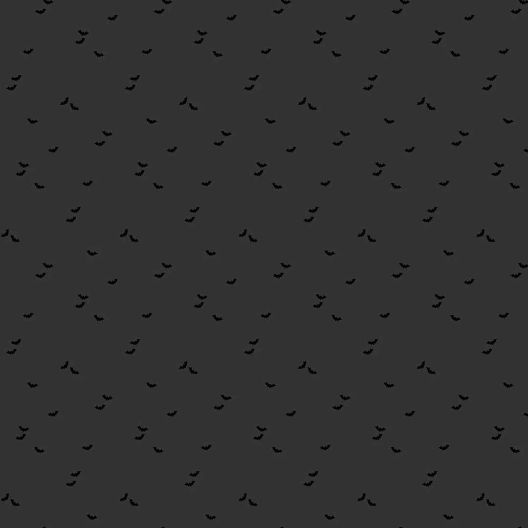Basic Bat Black Halloween | 43/44" Cotton (C651R - BLACK) - Sold in UNITS of ¼ metre - Maple Leaf Quilting Company Ltd.