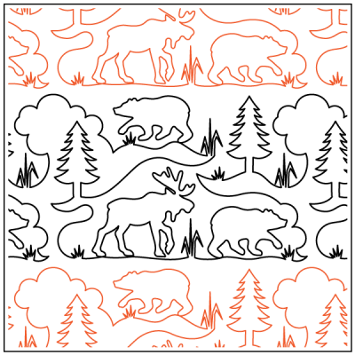 Bear, Moose and Pines – 12.5” Paper Pantograph