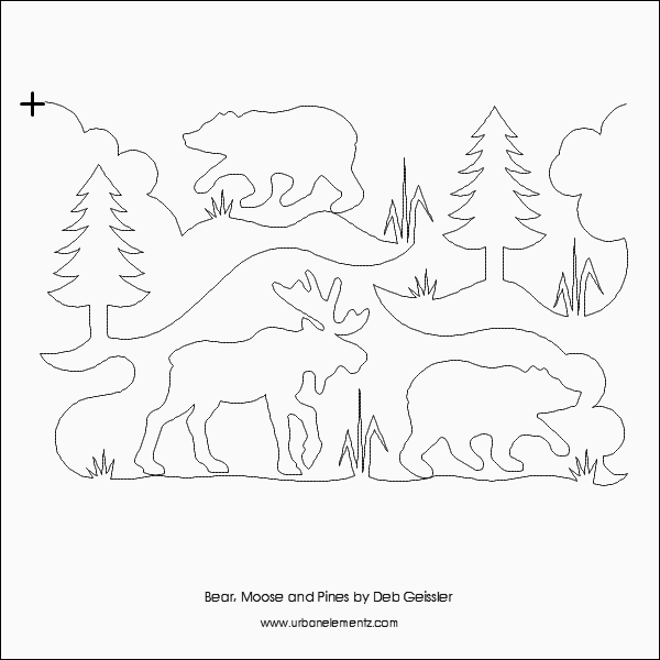 Bear, Moose and Pines – 12.5” Paper Pantograph