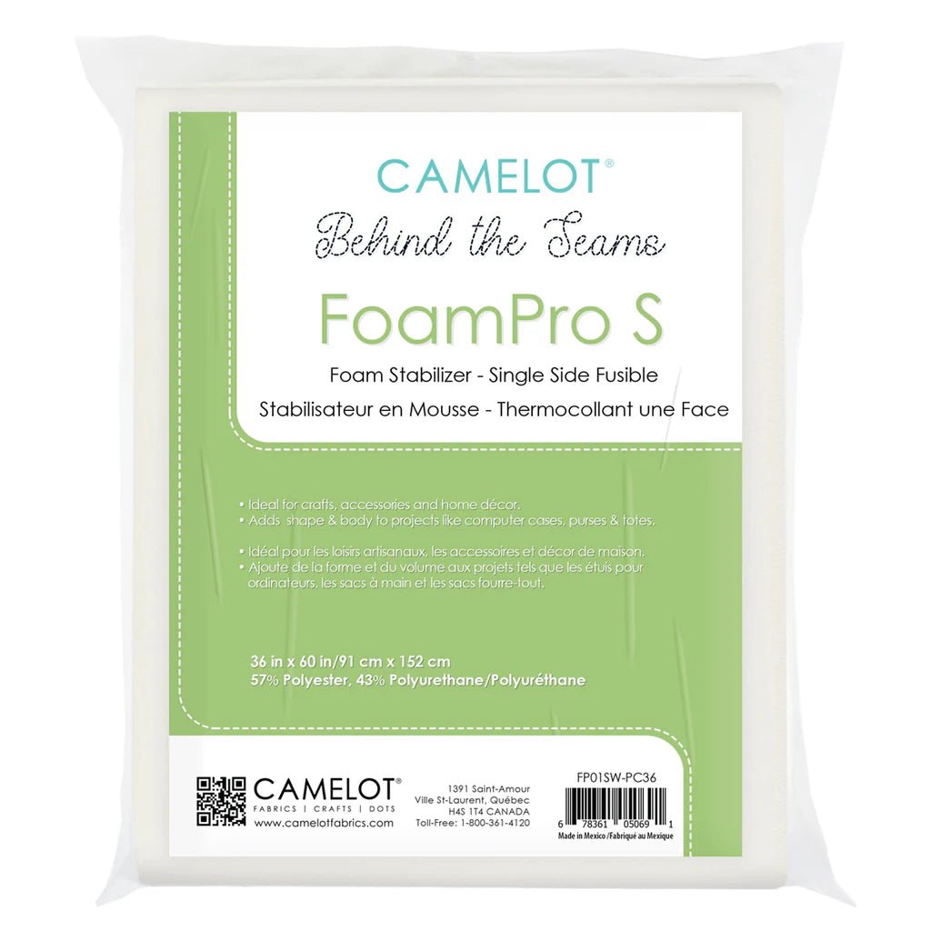 Behind the Seams - FoamPro 1 Sided Fusible Foam Stabilizer (36" x 60") - Maple Leaf Quilting Company Ltd.