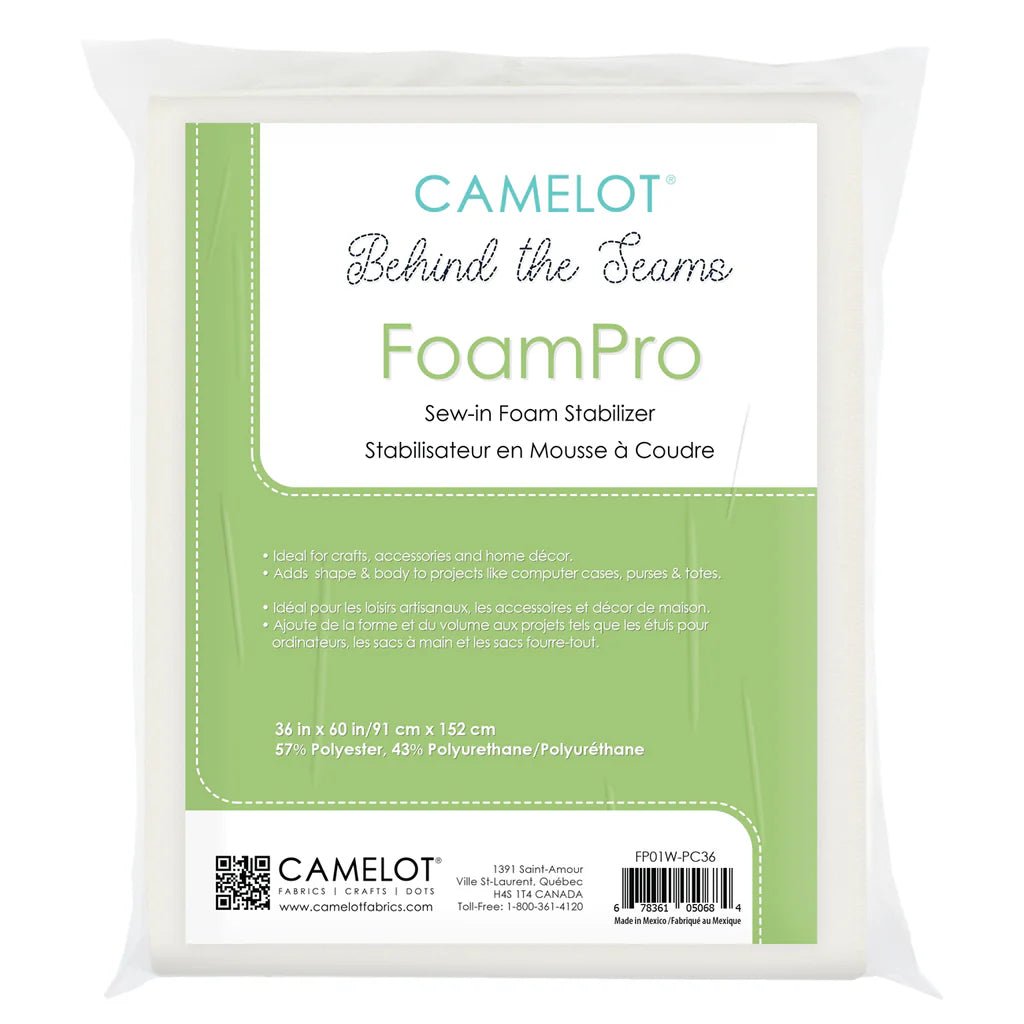 Behind the Seams - FoamPro Sew In Foam Stabilizer (36" x 60") - Maple Leaf Quilting Company Ltd.