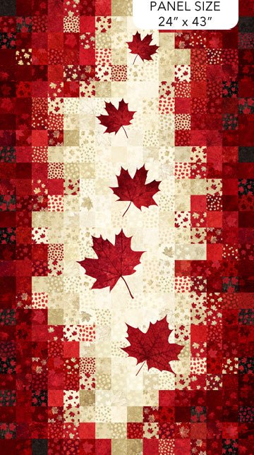 Beige Patchwork Panel 24" x 43" Panel (DP29015 - 12) - Maple Leaf Quilting Company Ltd.