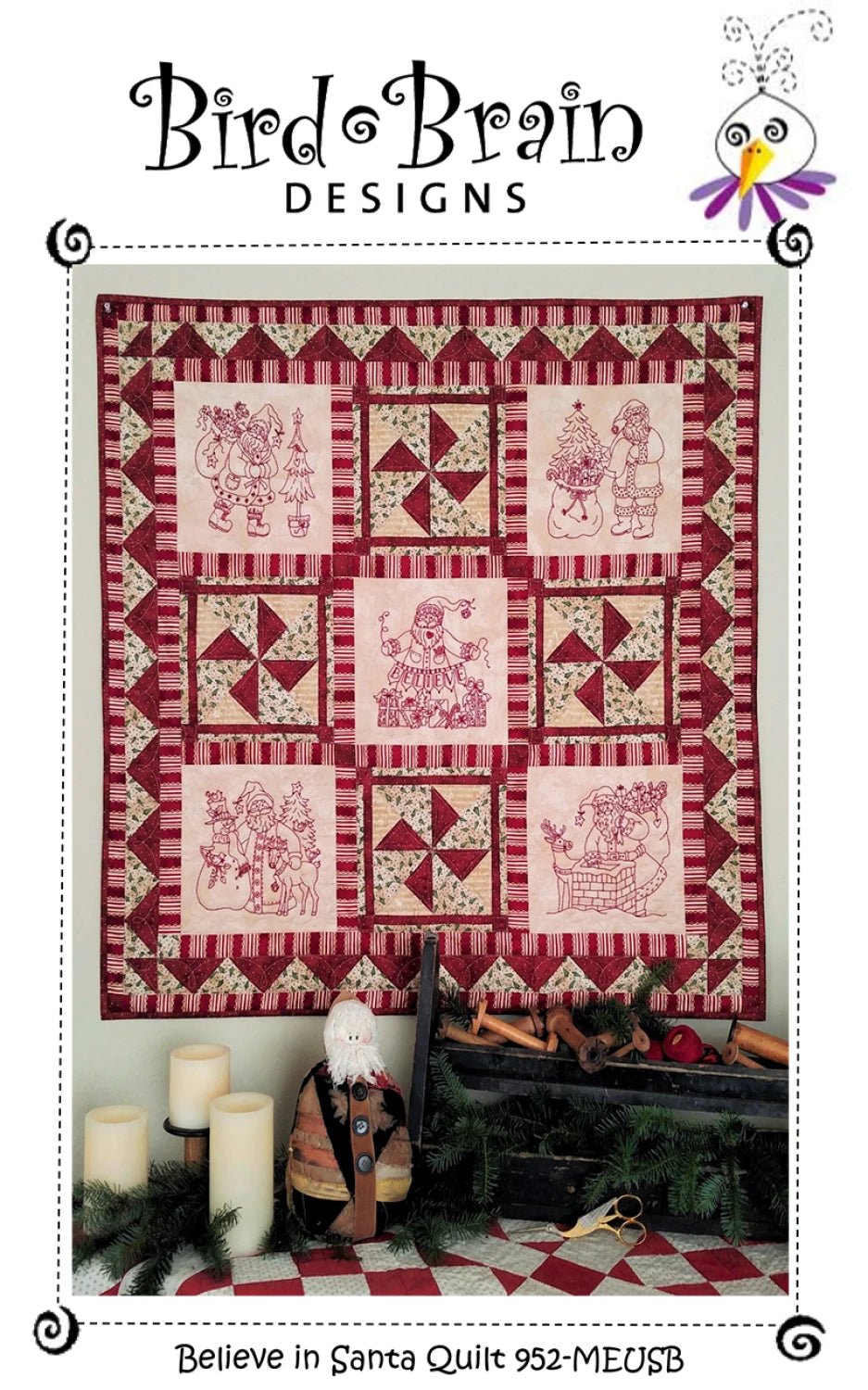 Believe in Santa Quilt Machine Embroidery USB - Maple Leaf Quilting Company Ltd.