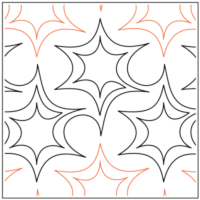Benay's Starry– 9.5” Paper Pantograph - Maple Leaf Quilting Company Ltd.
