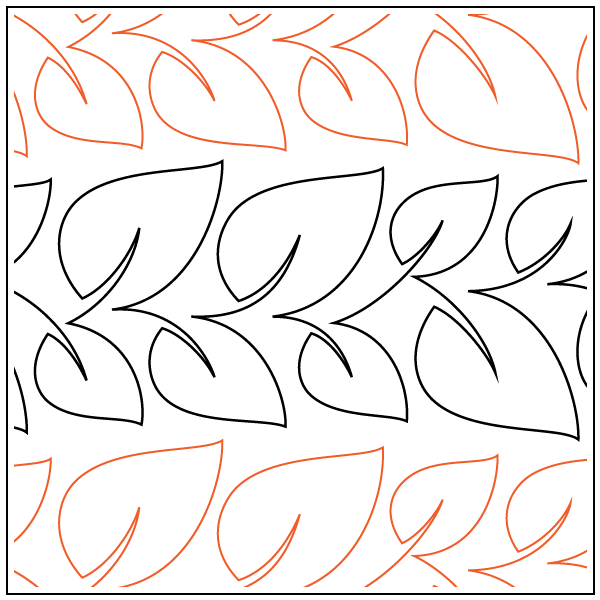 Big Leaf - 5.75" Paper Pantograph - Maple Leaf Quilting Company Ltd.