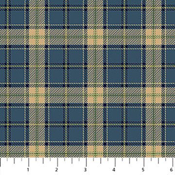 Birchwood Naturescapes - Plaid Dark Blue Multi | 43/44" Cotton - Maple Leaf Quilting Company Ltd.
