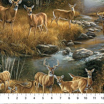Birchwood Naturescapes - Scenic Tan Multi | 44" Cotton - Maple Leaf Quilting Company Ltd.